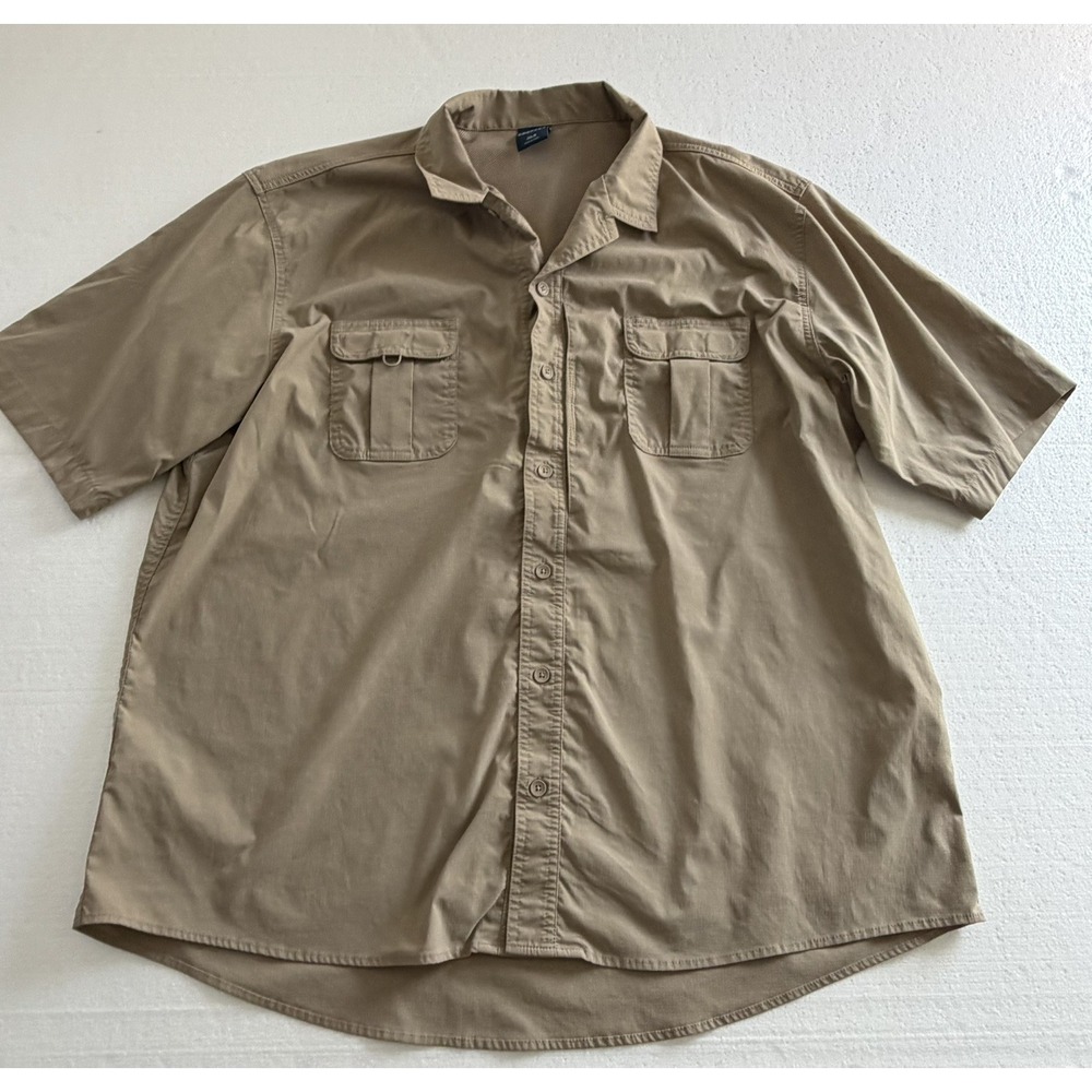 Mens PROPPER Short Sleeve Tactical Khaki Shirt Size 2XL Regular